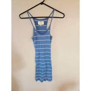Vintage Y2K Abercrombie & Fitch Striped Stretch Fitted Mini Tank Dress